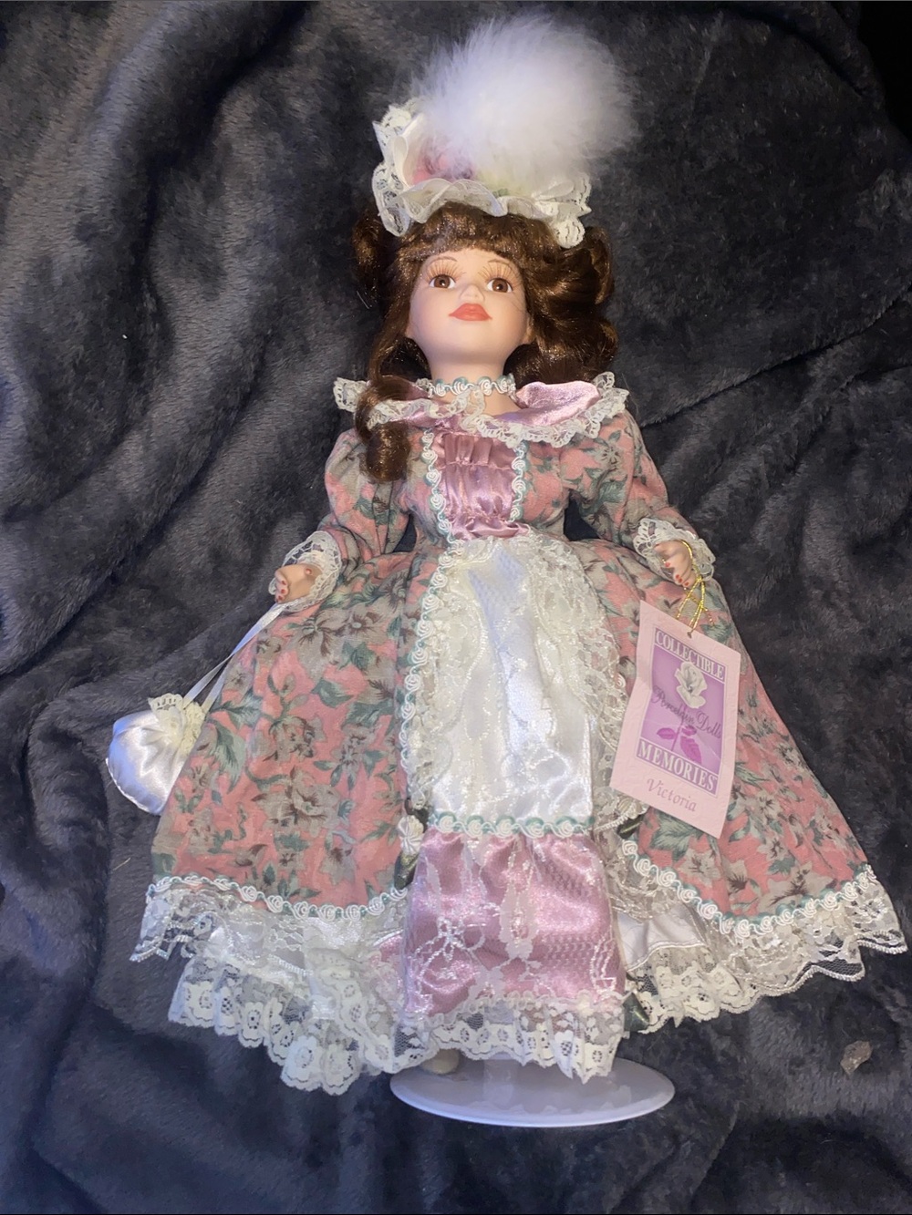 Vintage Collectible Memories Victoria-Victorian-Style Porcelain Doll
